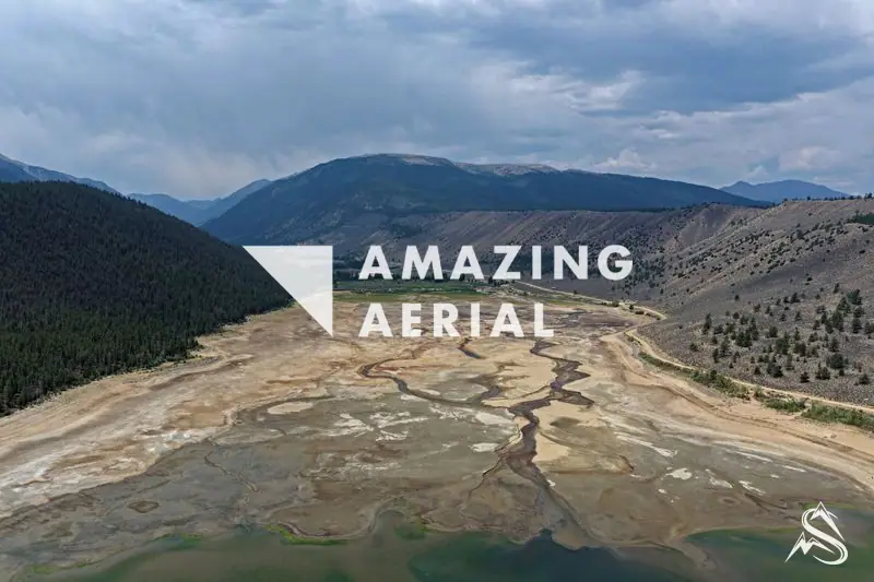 Aerial frame — Clear Creek Reservoir, Colorado