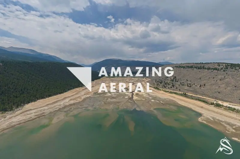 Aerial frame — Clear Creek Reservoir, Colorado