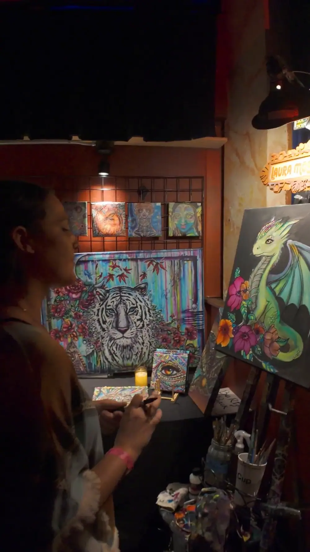Live painting at the 2024 Boogie Lights event.
